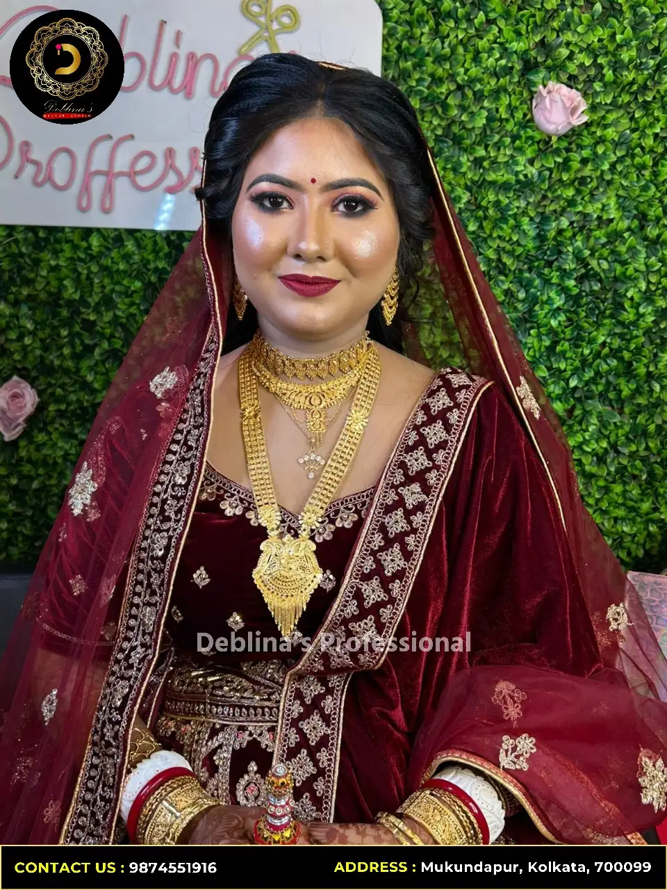 Bridal makeover closeup by Deblina's Makeover